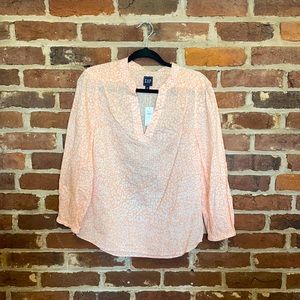 NWT GAP, pink leopard print top, small tall